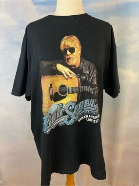 Bob Seger 2017 Concert Tee with Guitar Print Size XL